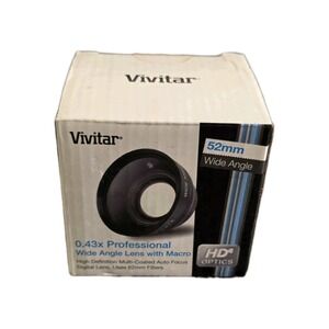 Vivitar 0.43X Professional Wide Angle Lens w/ Macro 52mm HD4 Optics